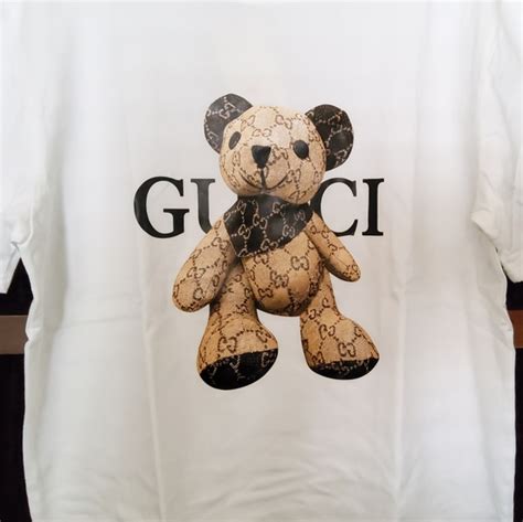 black bear gucci shirt|Gucci teddy bear t shirt.